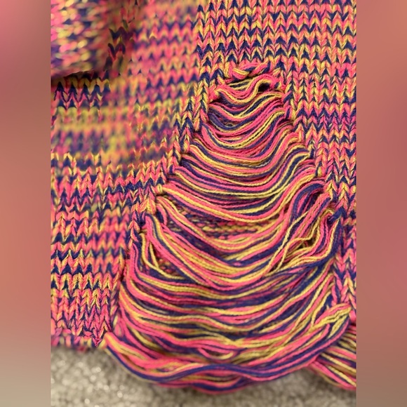 Crop multi color sweater - Picture 5 of 6